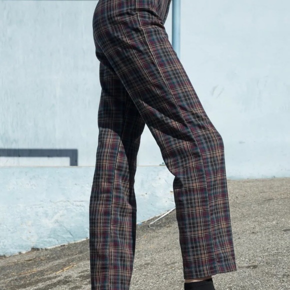 Brandy melville plaid valentina trouser pants - Picture 3 of 8